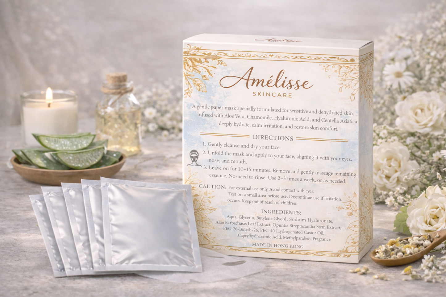 Amélisse Anti - Dehydration Sensitive Paper Mask (5PCS)